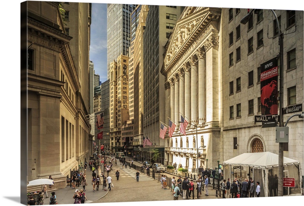 New York City, Manhattan, Wall Street, New York Stock Exchange, NYSE Wall Art, Canvas Prints
