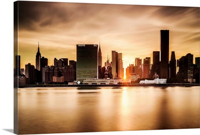 New York City, Queens, City skyline, Manhattanhenge