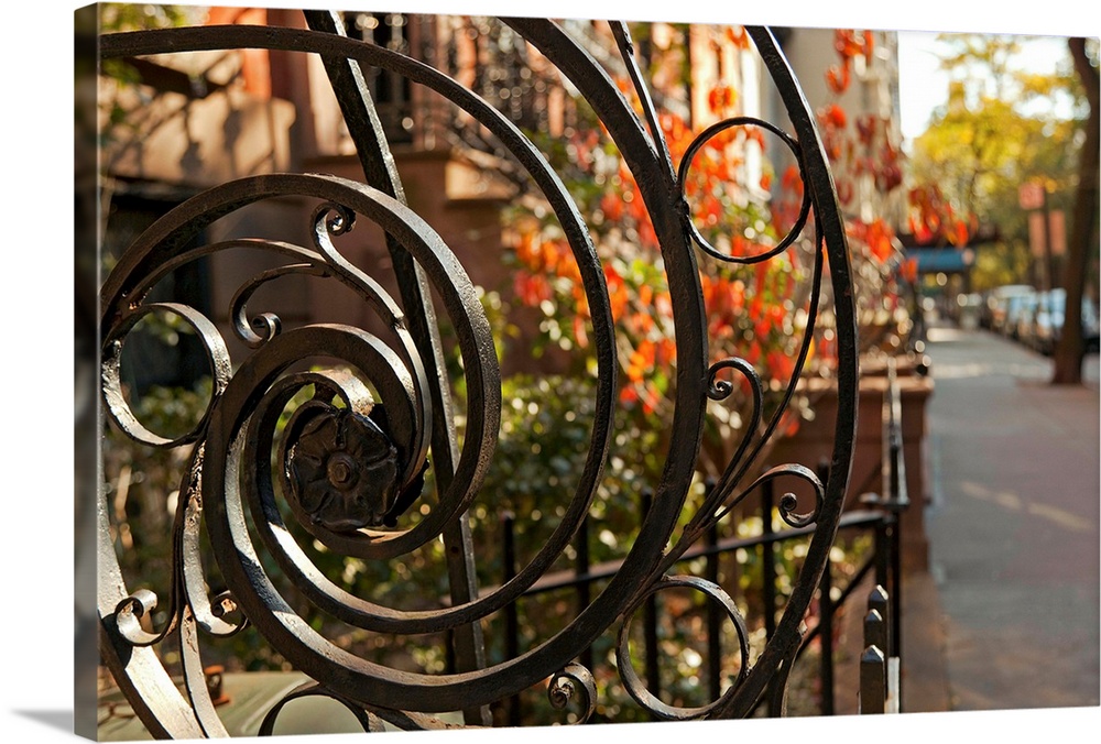 New York, New York City, Brooklyn, Brooklyn Heights, Wrought Iron handrails