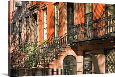 New York, New York City, Brooklyn, Brooklyn Heights, Wrought Iron handrails