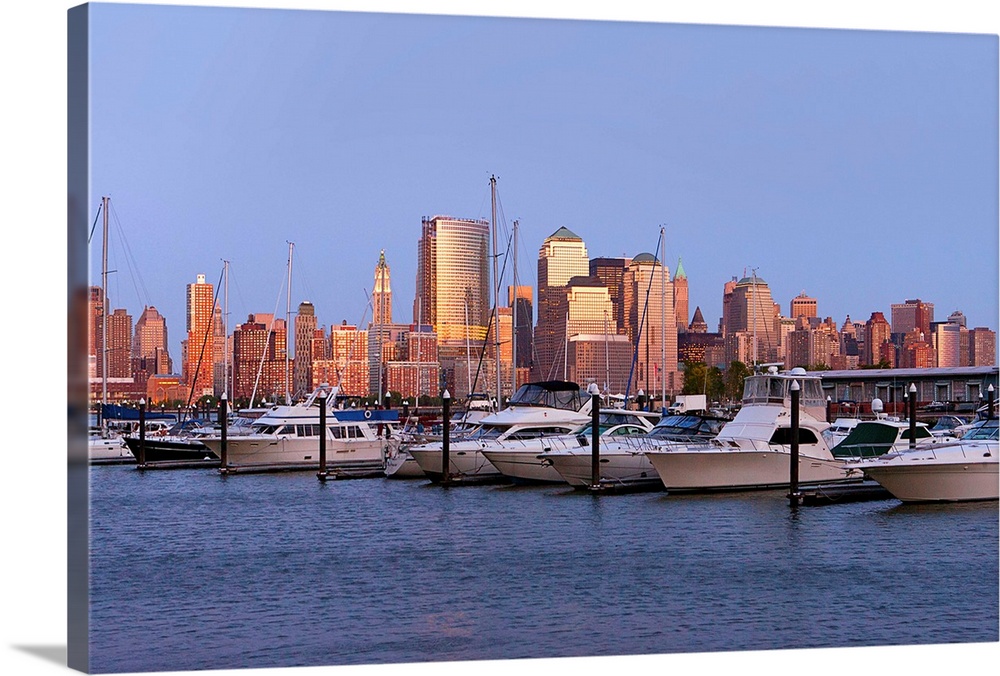 New York, New York City, Downtown Manhattan at sunset