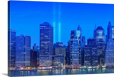 New York, New York City, Lower Manhattan, Tribute in Light, 911 Light Memorial