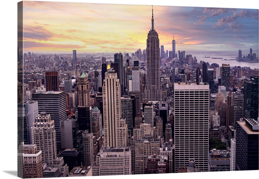 New York, New York City, Manhattan, Midtown Manhattan Overview.