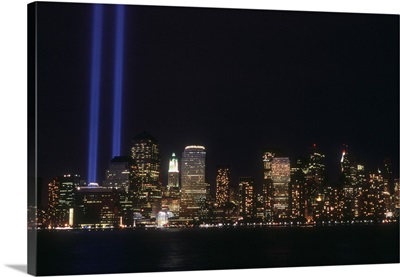 New York State, Manhattan, NYC, Tribute in Light to the fallen Twin Towers
