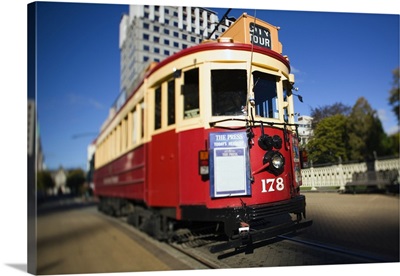 New Zealand, South Island, Christchurch, touristic tram