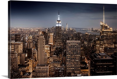 NYC, Manhattan, Empire State Building, Cityscape from Top of the Rock