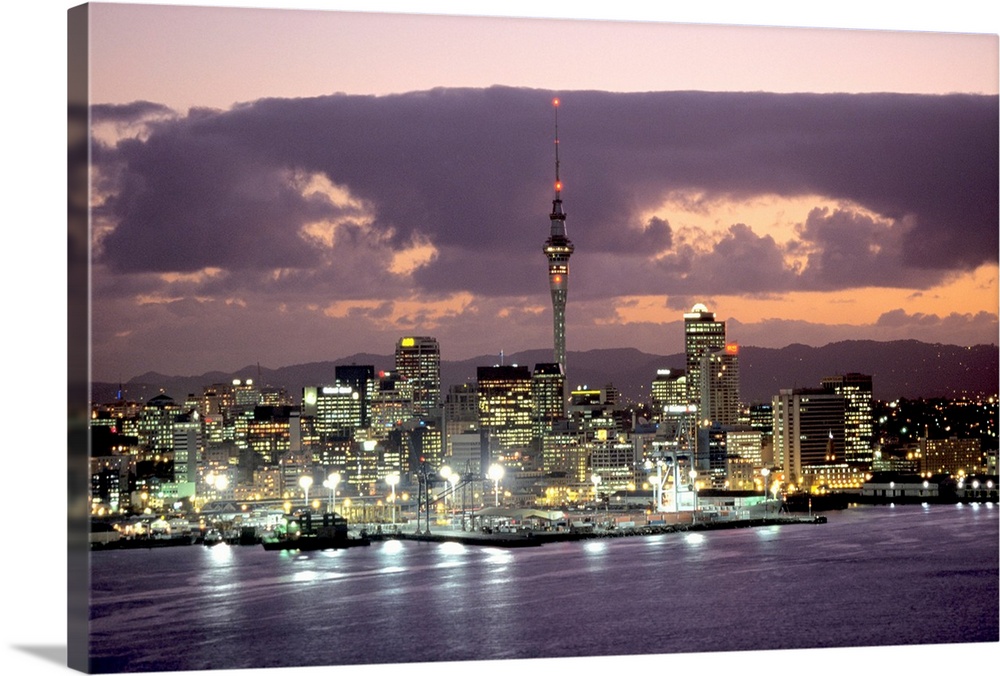 Oceania, New Zealand, North Island, Auckland, View from Mount Victoria towards the city