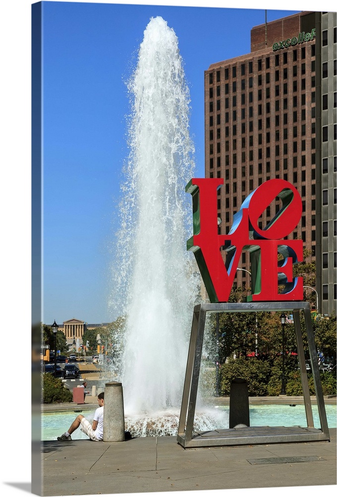 Pennsylvania, Philadelphia,Center City, Love Park, and Love Sculpture.
