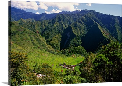 Philippines, Luzon, Banat, View of Banat, typical Ifugao village near Banaue