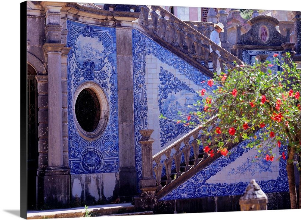 Portugal, Algarve, Palacio de Estoi, azulejos