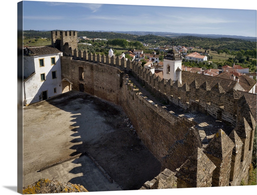 Portugal, Beja, Alentejo, Alandroal, a historic Alentejo town, Alandroal castle ramparts