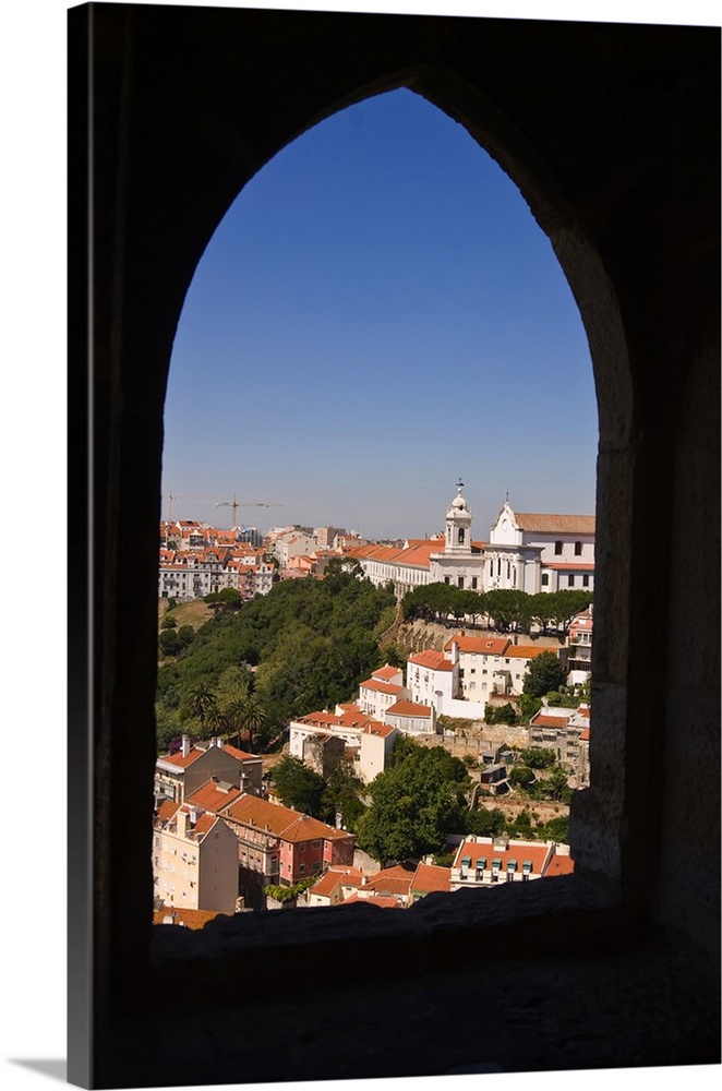 Portugal, Lisbon, Castelo de Sao Jorge and Igresia da Graca