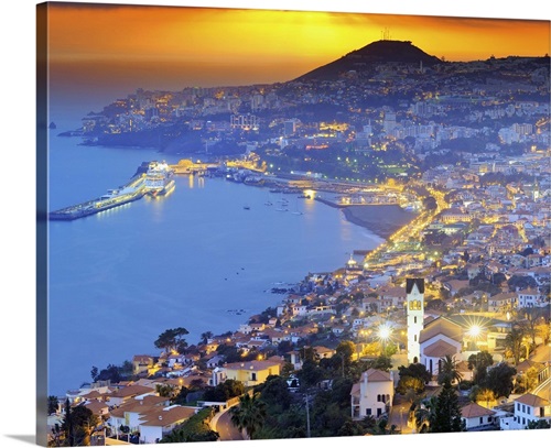 Funchal Madeira Framed Canvas Leather Print/large Wall 