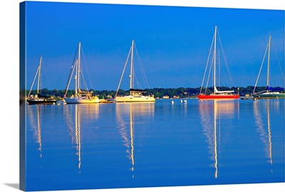 Rhode Island, Newport, Narragansett Bay, sailboats