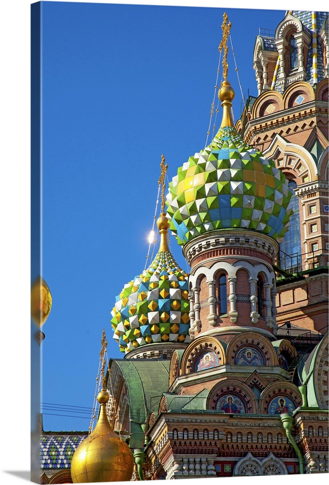 Russia, Saint Petersburg, Church of the Resurrection of Christ, Onion domes