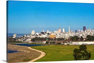 San Francisco, Golden Gate Park, Skyline in background