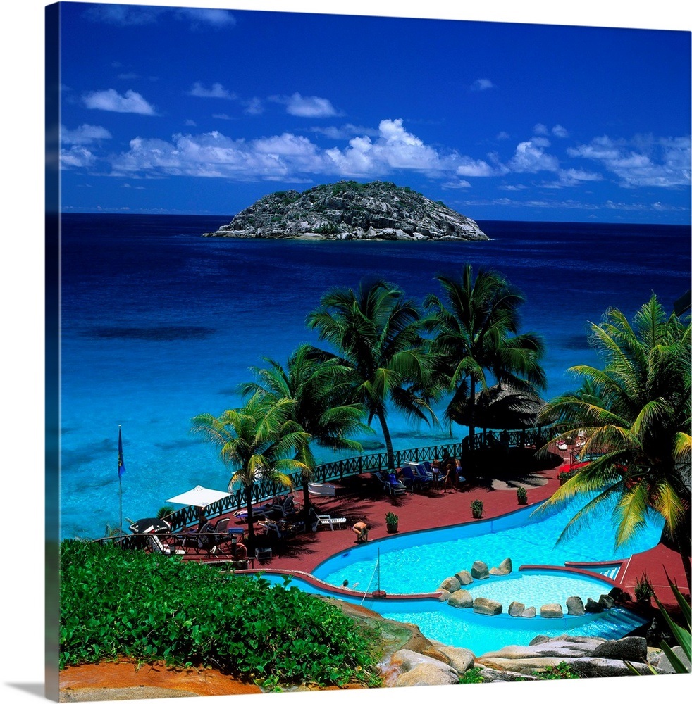 Seychelles, Mahe, Grand Anse, Equator Grand Anse Residence Hotel Wall