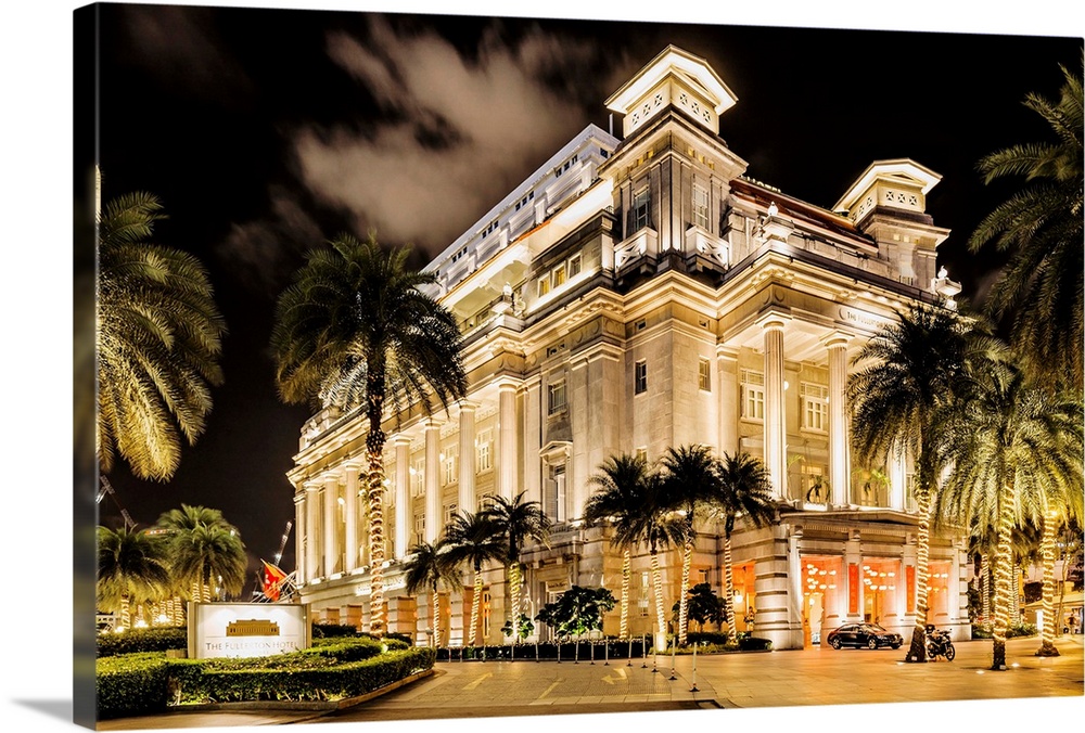 Singapore, Singapore City, Fullerton Hotel, Marina Bay.