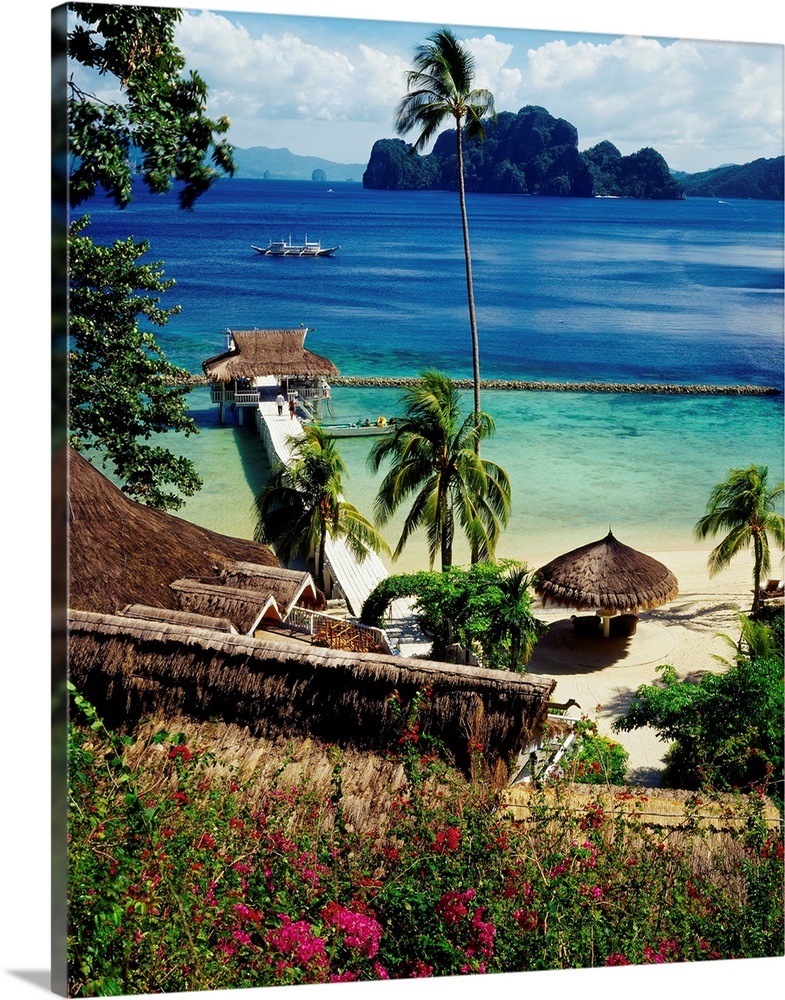 Southeast Asia, Philippines, Bacuit archipelago, Miniloc resort on