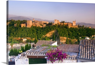 Spain, Andalusia, Granada, Alhambra Palace, View from Albayzin