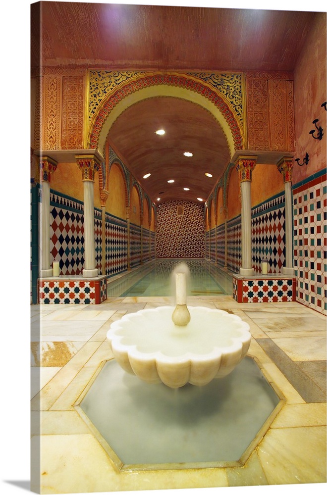 Spain, Andalusia, Granada, The arab baths, Hammam, Hot Water Room