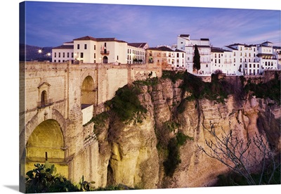 Spain, Andalusia, Ronda, Puente Nuevo (New Bridge) across El Tajo gorge