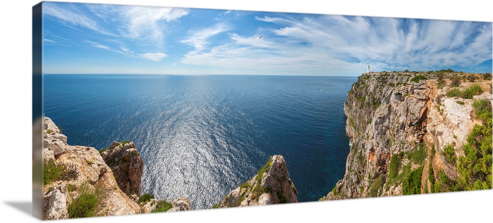 Spain, Balearic Islands, Mediterranean sea, Formentera, Far de la Mola Lighthouse.
