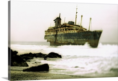 Spain, Canary Islands, Garcey beach, American Star wreckage