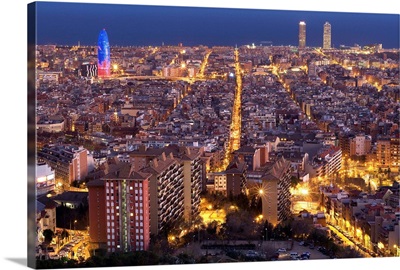 Spain, Catalonia, Barcelona, Barcelona skyline