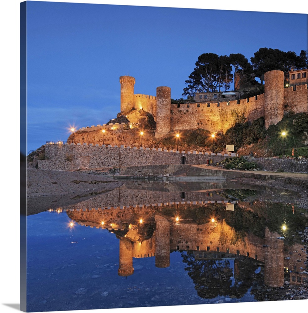 Spain Catalonia Tossa De Mar View Of The Castle Vila Vella Mont Spain Catalonia Tossa De Mar View Of The Castle Vila Vella Mont