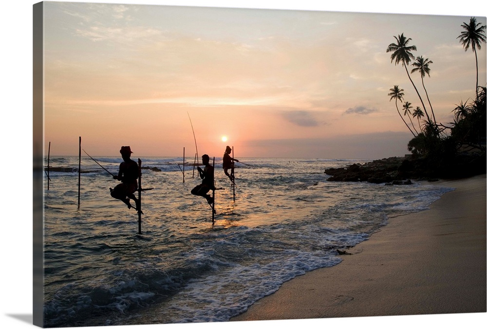 Sri Lanka, Southern Province, Stick fishermen