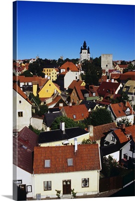 Sweden, Gotland, Scandinavia, Visby, Hanseatic town, view from the walls