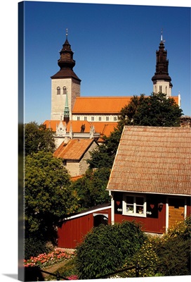Sweden, Gotland, View on St Mary cathedral