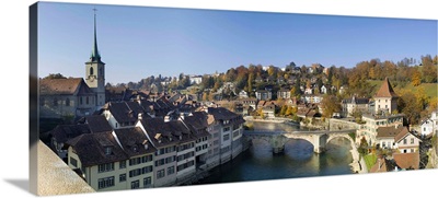 Switzerland, Bern, Bern, Aare River and Old Town