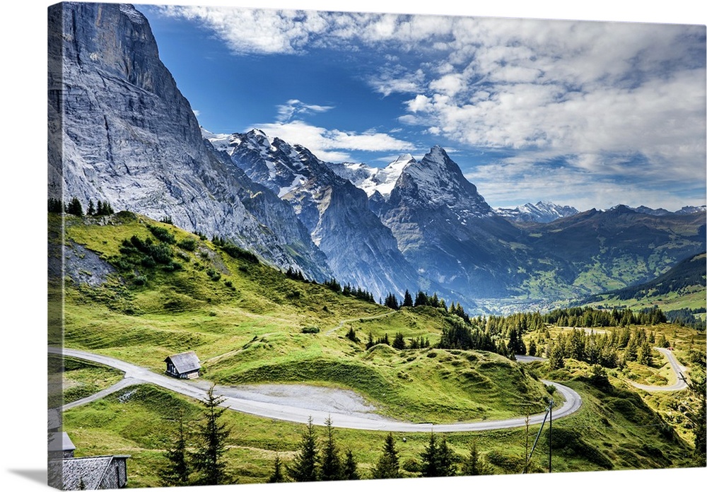 Switzerland, Bern, Berner Oberland, Eiger, view from Grosse Scheidegg.