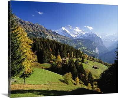 Switzerland, Bern, Berner Oberland, Wengen towards Jungfrau