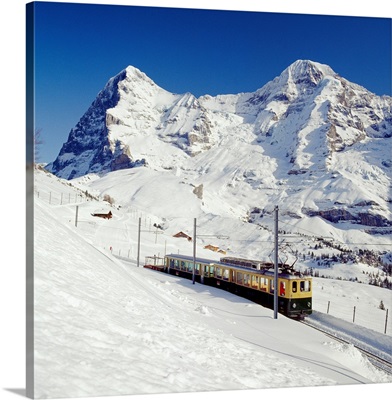 Switzerland, Bern, Kleine Scheidegg mountain, Wengernalp Railway