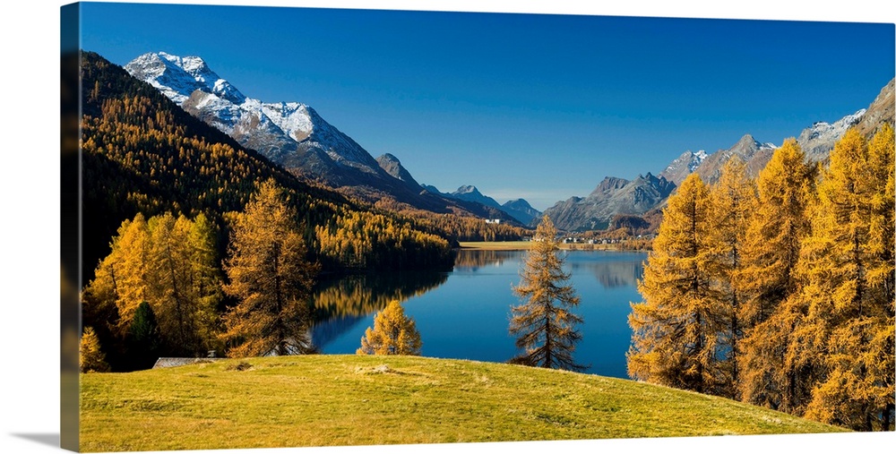 Switzerland, Graubunden, Engadin, Alps, Silvaplana lake