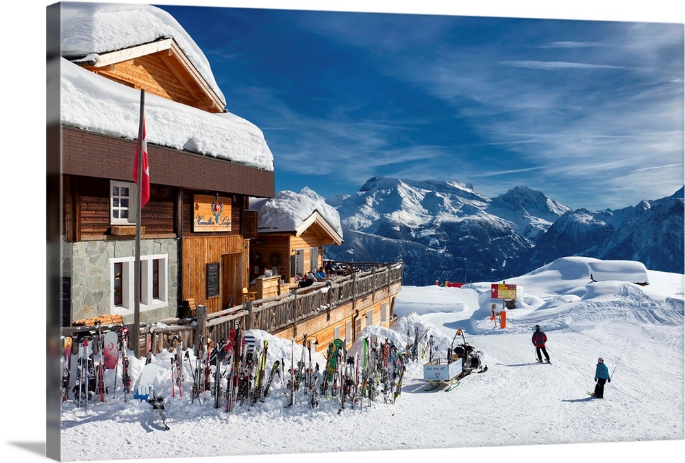 Switzerland, Valais, Alps, Blatten, Belalp Ski Resort, Hamilton Lodge.