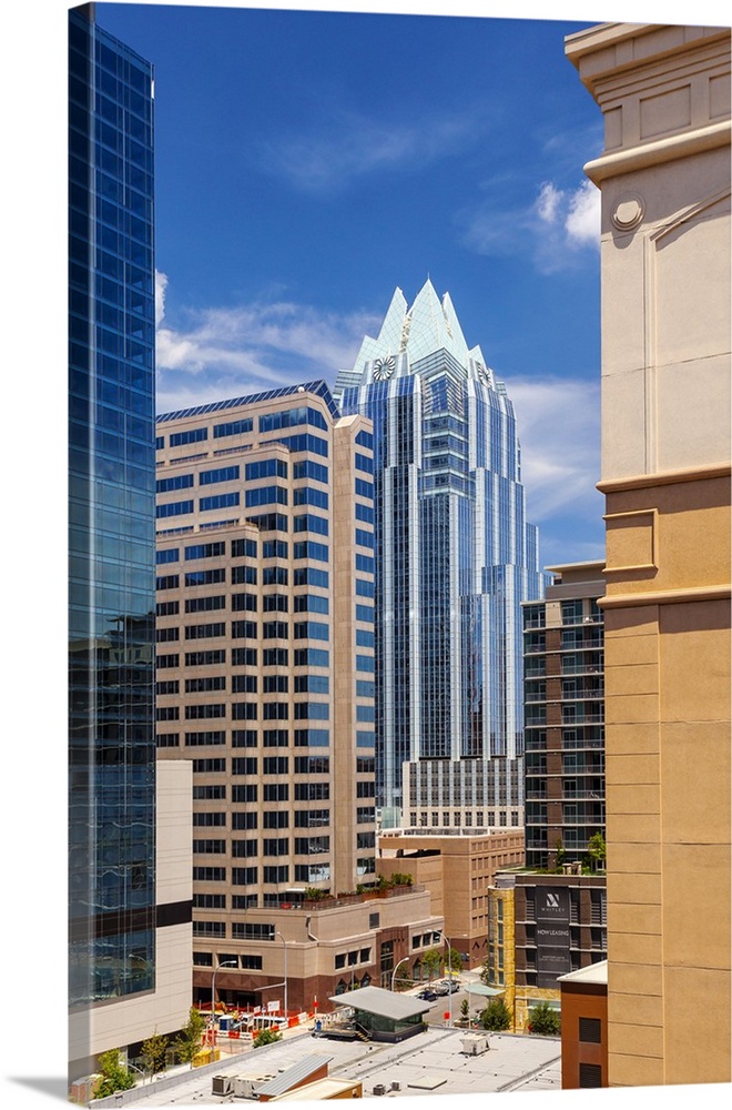 Texas, Austin downtown skyline and Frost Bank Tower