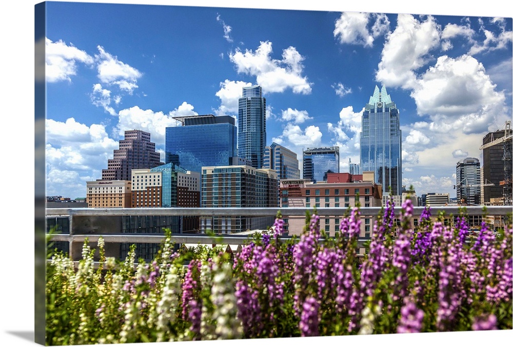 Texas, Austin downtown skyline and Frost Bank Tower, The Austonian, One Congress Plaza and W Hotel