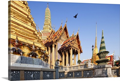 Thailand, Bangkok, Grand Palace, The Wat Phra Kaew, inside the Grand Palace complex