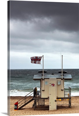 UK, England, Dorset, Great Britain, Bournemouth, Southbourne, lifeguard tower