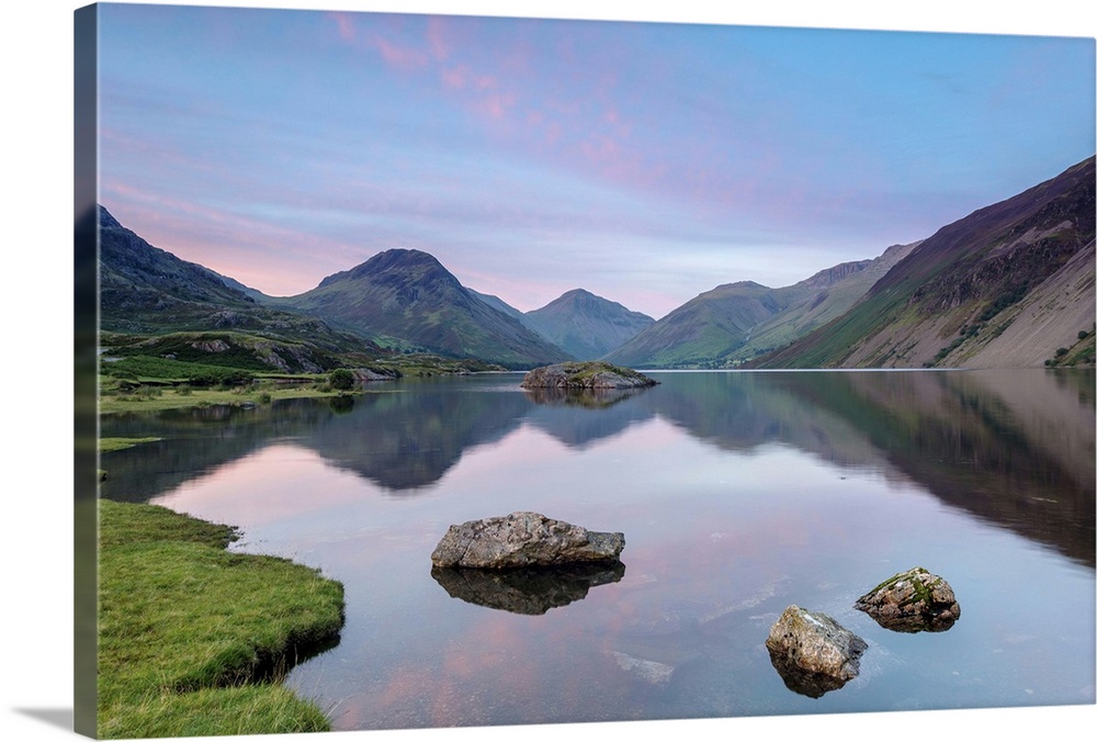 UK, England, Great Britain, Lake District, Cumbria, Wast Water, The lake at sunset