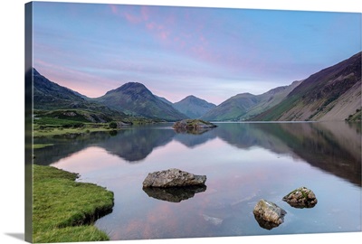 UK, England, Great Britain, Lake District, Cumbria, Wast Water, The lake at sunset