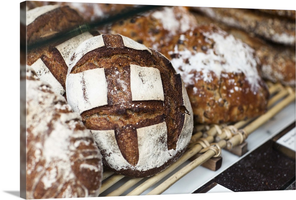 UK, England, Great Britain, London, Soho, Fresh bread at Princi Bakery