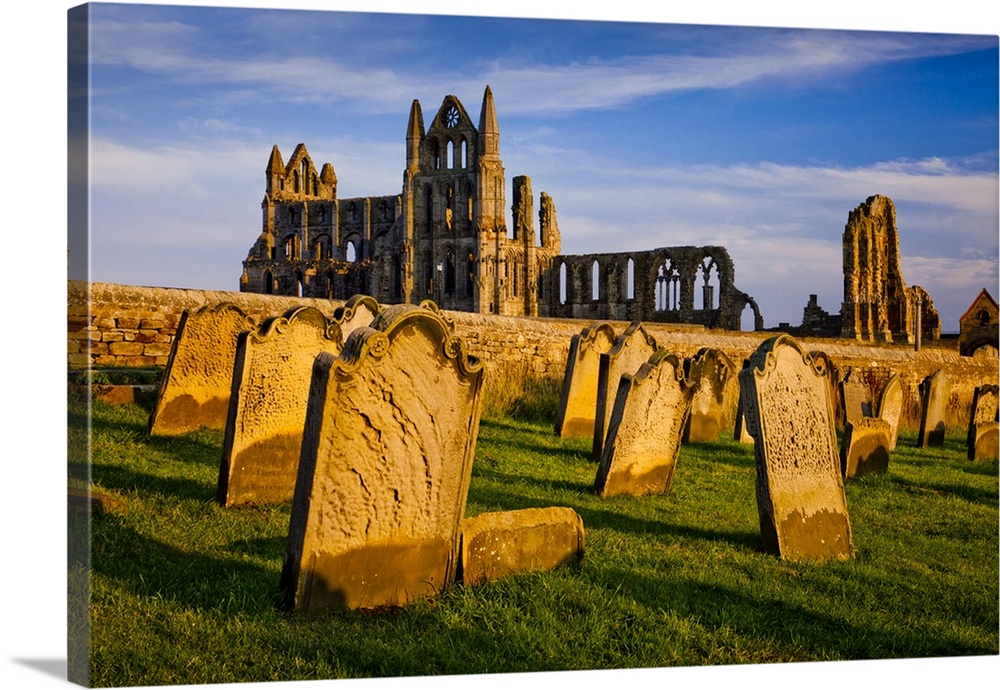 UK, England, Great Britain, North Yorkshire, Whitby, Abbey and graves