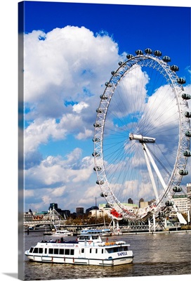 UK, England, Great Britain, Thames, South Bank, London, London Eye, Millennium Wheel