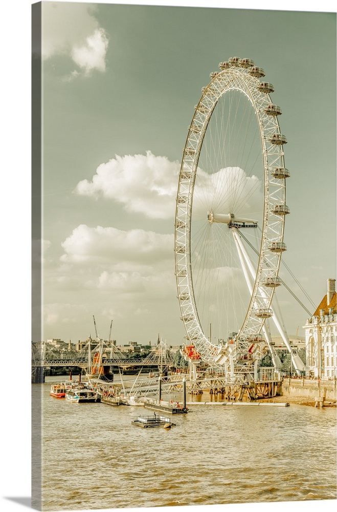 United Kingdom, England, London, London Borough of Lambeth, London Eye, Millennium Wheel, Great Britain, Thames.