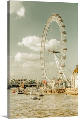 UK, England, London Borough Of Lambeth, London Eye, Millennium Wheel, Thames